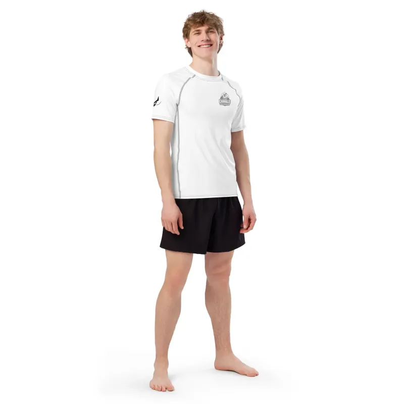 Rash Guard Uomo Maniche Corte Bianca/Argento - Team Canale