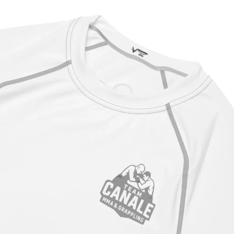 Rash Guard Uomo Maniche Corte Bianca/Argento - Team Canale