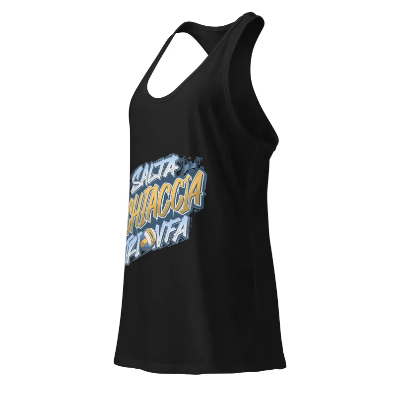 canotta DRACONES “Salta, Schiaccia, Trionfa” vista laterale, modello slim fit per pallavolo