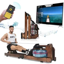 Vogatore acqua compatibile app Kinomap su TV e smartphone
