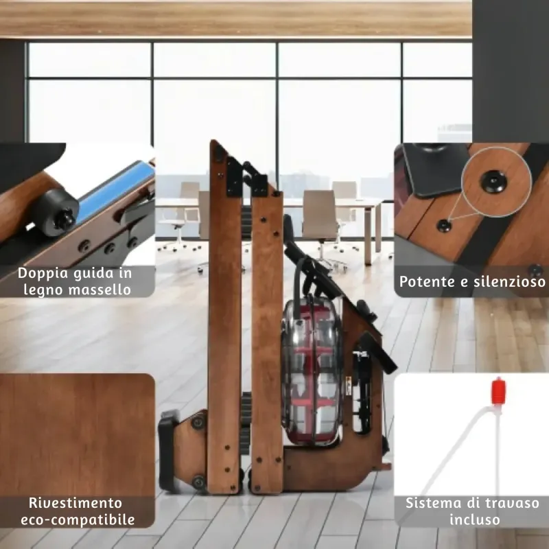 Details of the solid wood structure with double guide