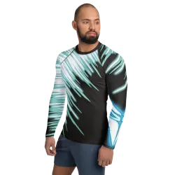 Rashguard CryoBlaze DRACONES lato sinistro, dettagli grafici ghiaccio e fiamme.