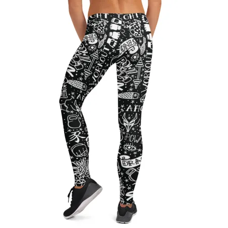 Leggings InkBlaze Shadow | UPF 50+ Protection | DRACONES
