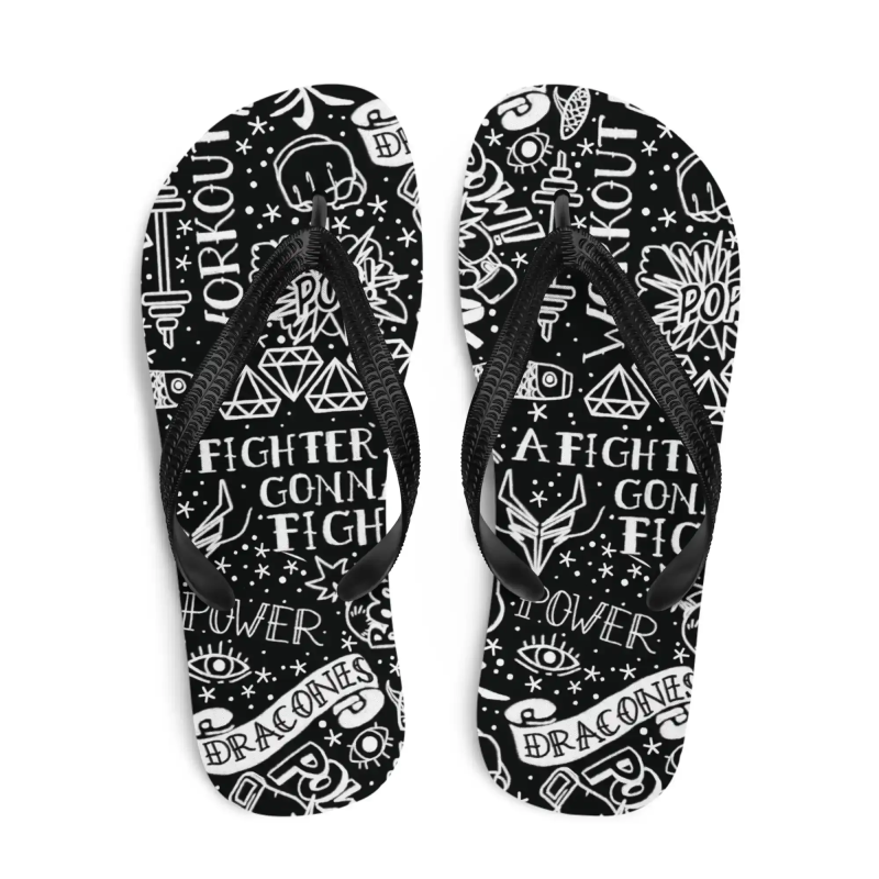   Vista dall’alto delle infradito InkBlaze Shadow – design firmato Elisa Salvioni