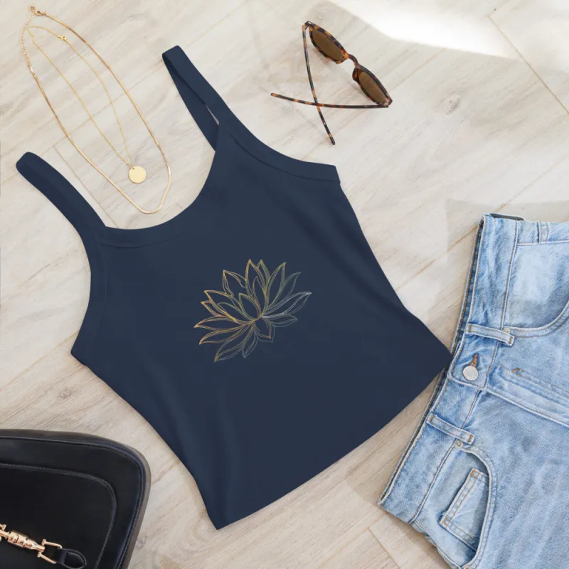 Lotus Essence – Canotta donna in micro-rib elasticizzata | Yoginess