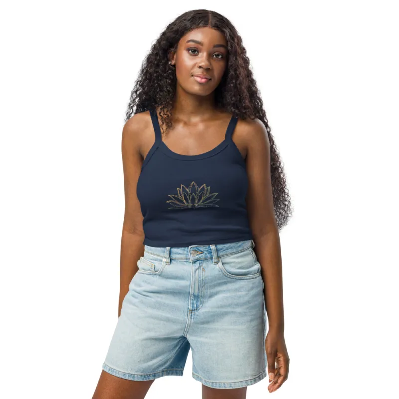Lotus Essence – Canotta donna in micro-rib elasticizzata | Yoginess