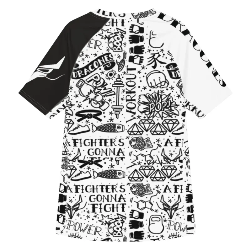 InkBlaze Light Men’s Rashguard – Short Sleeve, DRACONES Design