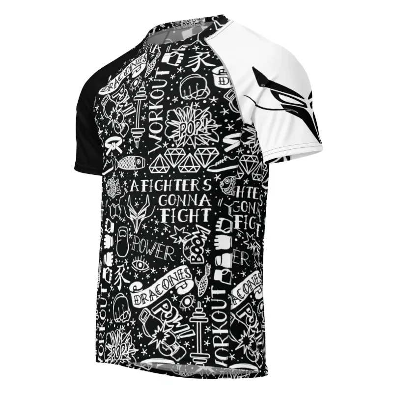 InkBlaze Shadow Rashguard – Men’s Combat Training Top DRACONES