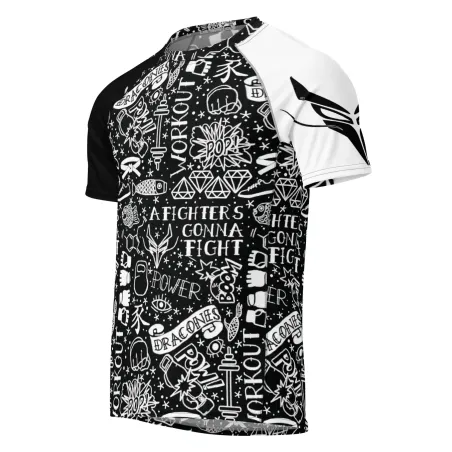 InkBlaze Shadow Rashguard – Men’s Combat Training Top DRACONES