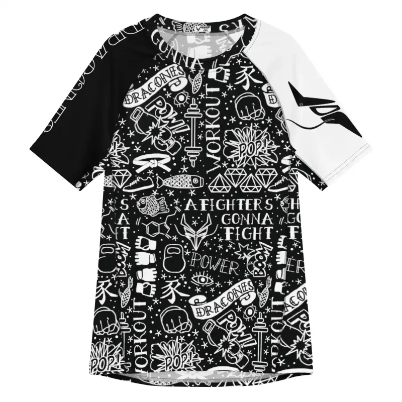 InkBlaze Shadow Rashguard – Men’s Combat Training Top DRACONES
