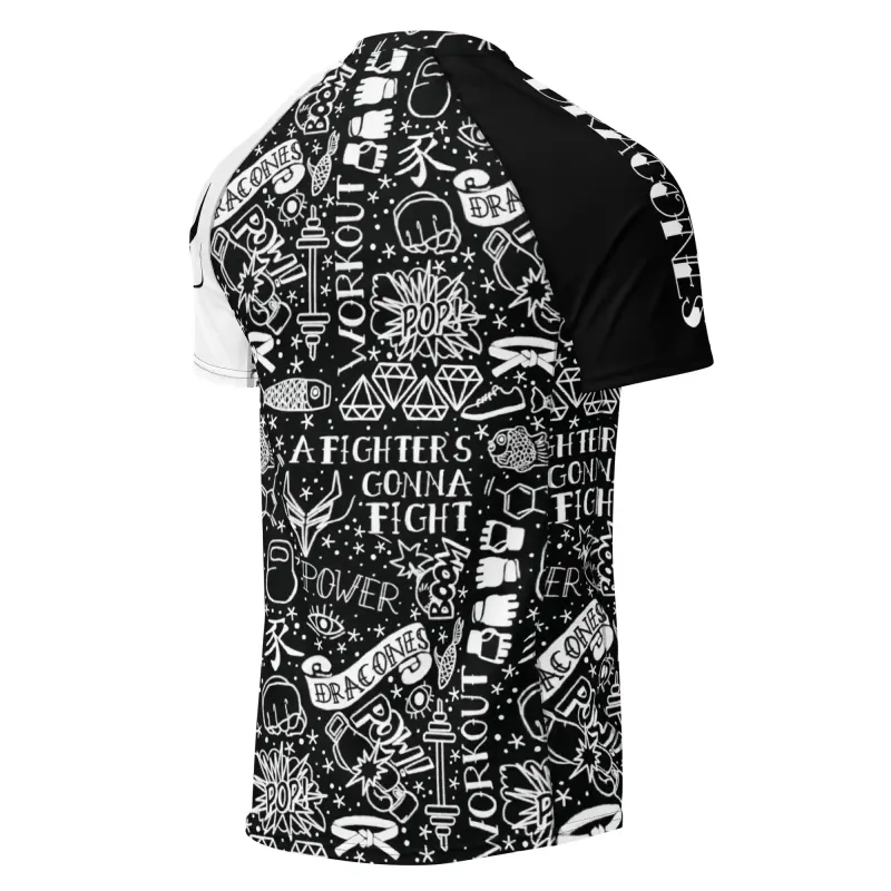 InkBlaze Shadow Rashguard – Men’s Combat Training Top DRACONES