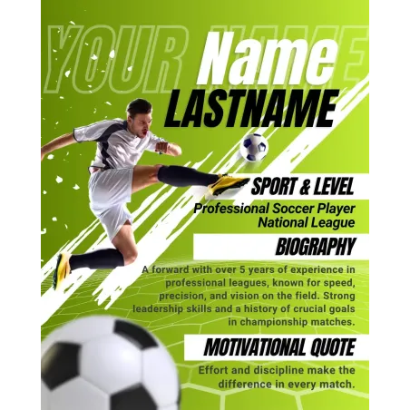 Media Kit Calcio – Template Canva per Atleti | DRACONES