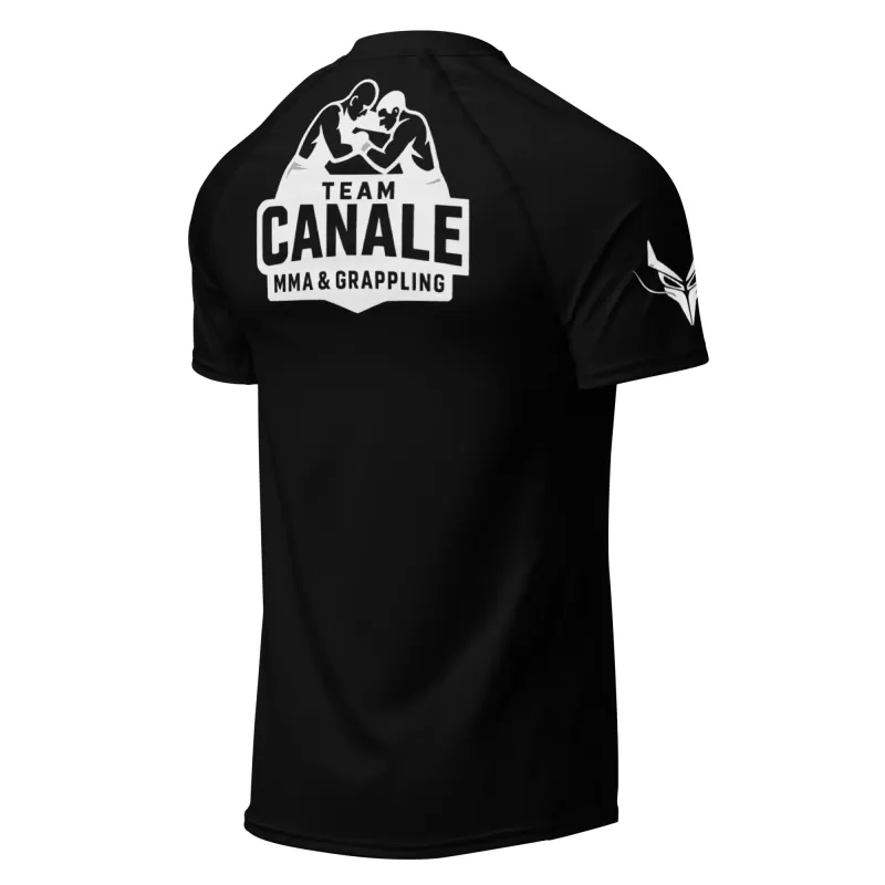 Rash Guard Uomo Mani Corte Nero/Bianco Team Canale