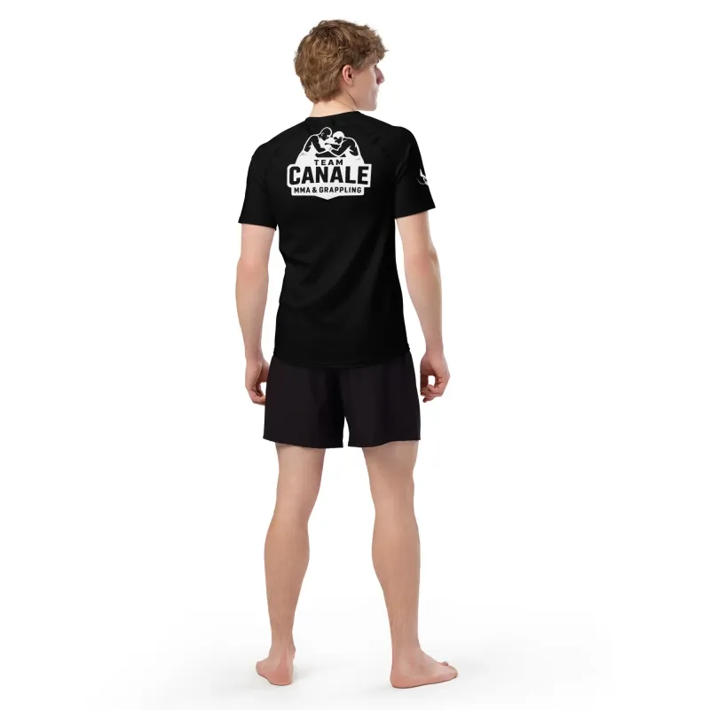Rash Guard Uomo Mani Corte Nero/Bianco Team Canale
