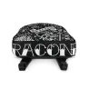 Zaino InkBlaze Shadow - Vista dal basso, dettagli del fondo con logo DRACONES e pattern pop art.