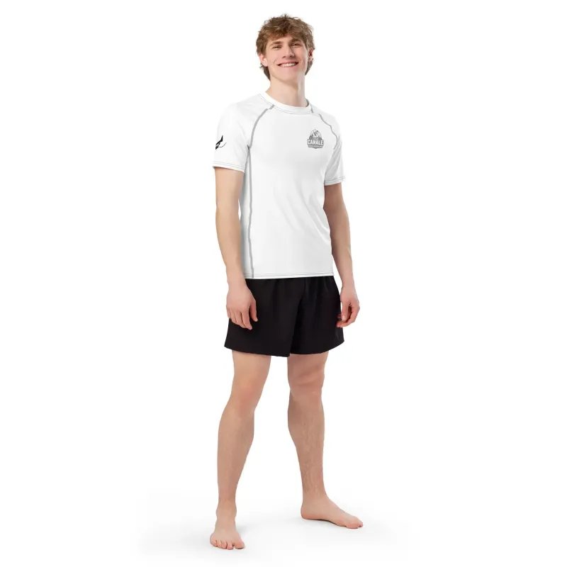 Rash Guard Uomo Maniche Corte Bianca/Argento - Team Canale