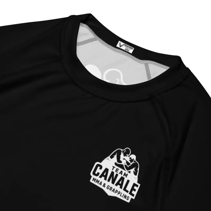 Rash Guard Uomo Mani Corte Nero/Bianco Team Canale